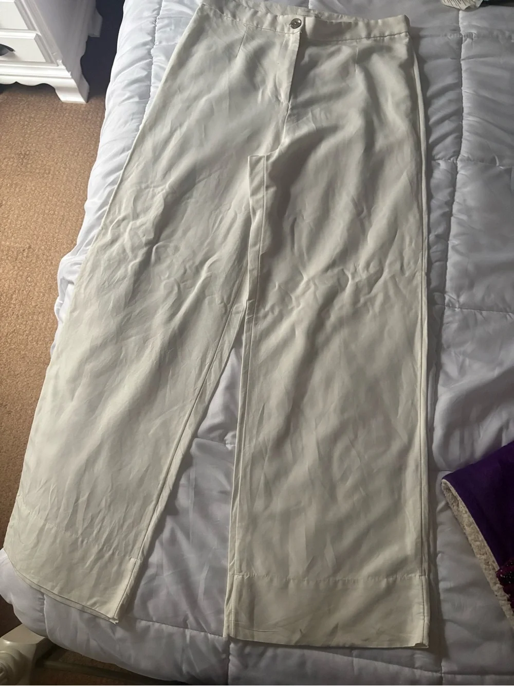 H & M Linen Blend Cream Pants